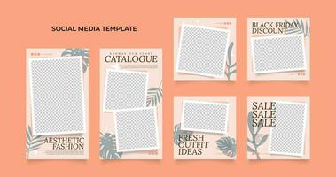 social media template banner blog fashion sale promotion vector