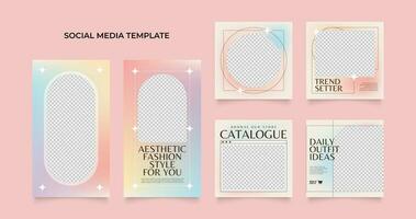 social media template banner blog fashion sale promotion vector