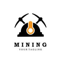 minería logo icono vector