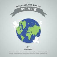 International Peace Day post or background vector