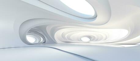 Abstract white architectural concept illustrated in ing photo
