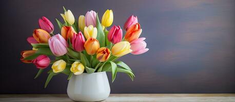 flowers arranged on a flat surface photo