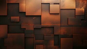 Rusted Metal Wall A Copper Background with a Rough and Grungy Texture and a Gradient Effect AI Generative photo