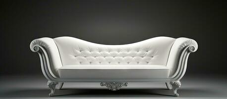 Detailed sofa furniture isolated on white photo