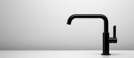 ed black faucet on white isolation photo