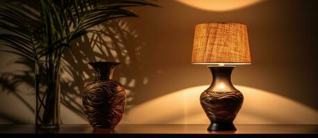 Table lamp for decor photo