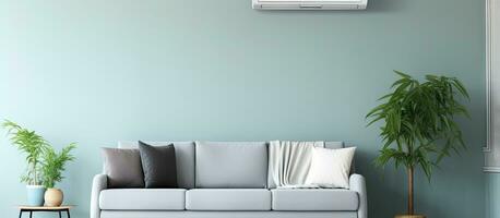 Air purifier inside home s living room photo