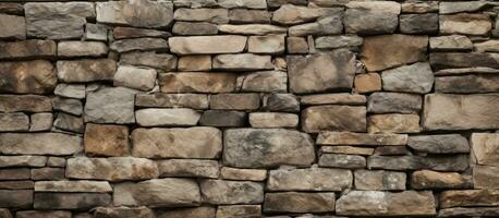 Background of a wall made of stones photo