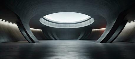 Abstract smooth an empty dark architectural interior photo