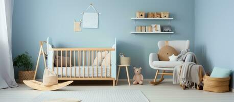 Cozy crib in baby s room photo