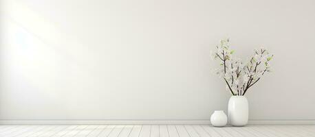 Scandinavian style illustration of a vacant white space photo