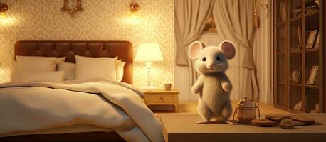 Luxurious mouse themed bedroom decor photo