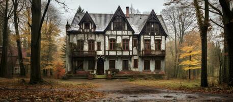 un abandonado residencial casa en Koenigsberg Rusia con cultural significado foto