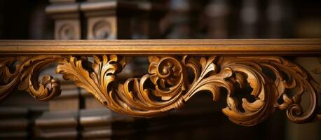 Partial piece of a handrail decoration photo