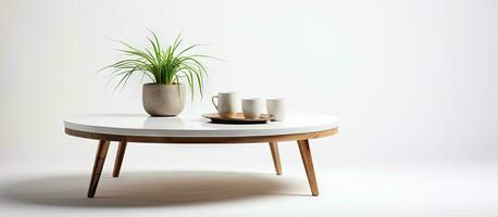 white background with coffee table photo