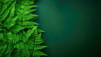 Tropical Fern Fronds in Focus on a Light Green Background A Nature Abstract Image with a Depth of Field Effect best for Background, Text, Environments projects AI Generative photo