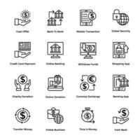 Line Vector Icons Of Shopping