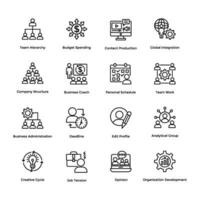 Line Icons Set of Project Management vector