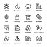 PrintLine Icons Set of Project Management vector