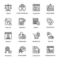 Project Management Line Icons vector