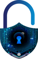 Modern Technology Padlock Cybersecurity Crop-out png