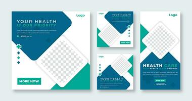 Medical Social Media Post for Online Marketing Promotion Banner, Story and Web Internet Ads Flyer vector