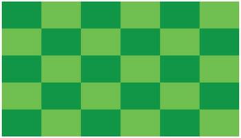 Illustration of a green checkered background with copy space, green squares. Vector illustration. The chess board is green