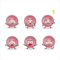 Cartoon character of slice of beet with what expression vector