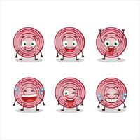 Cartoon character of slice of beet with smile expression vector