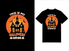 This Is My Halloween Costume T-shirt Design vector