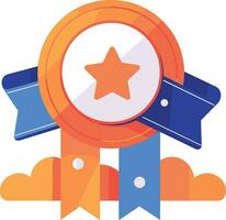 Medals for winners in UX UI flat style vector