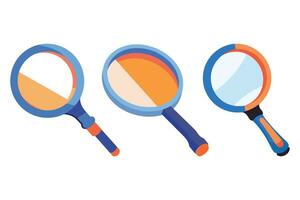 magnifying glass in UX UI flat style vector