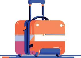 luggage for tourists in UX UI flat style vector