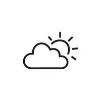 sencillo íconos natural clima y cielo clima condiciones vector