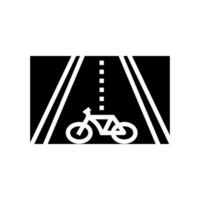 bike lane environmental glyph icon vector illustration