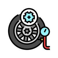 tire maintenance car mechanic color icon vector illustration