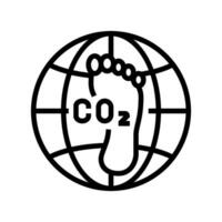 carbon footprint environmental line icon vector illustration