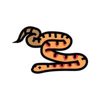 maíz serpiente animal serpiente color icono vector ilustración