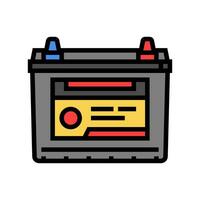 coche batería mecánico color icono vector ilustración