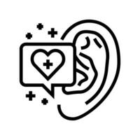 hearing health audiologist doctor line icon vector illustration