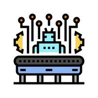 factory automation manufacturing engineer color icon vector illustration