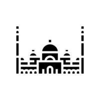 mosque islam muslim glyph icon vector illustration