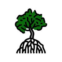 mangrove tree color icon vector illustration