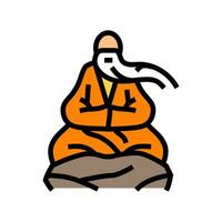 daoist sage taoism color icon vector illustration