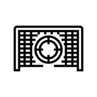 goal post succes challenge line icon vector illustration
