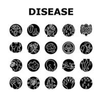 disease medical health icons set vector