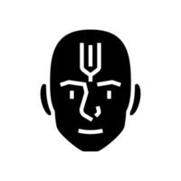 tilak mark glyph icon vector illustration