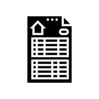 building specifications architectural drafter glyph icon vector illustration