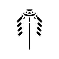 gohei varita mágica sintoísmo glifo icono vector ilustración