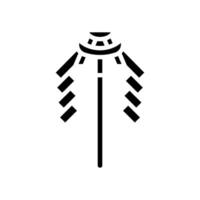 gohei wand shintoism glyph icon vector illustration